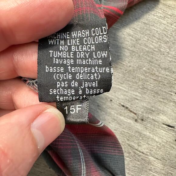 Kuhl Response Eluxur Long Sleeve Button Down Plaid Shirt Red Black Large - Picture 9 of 13